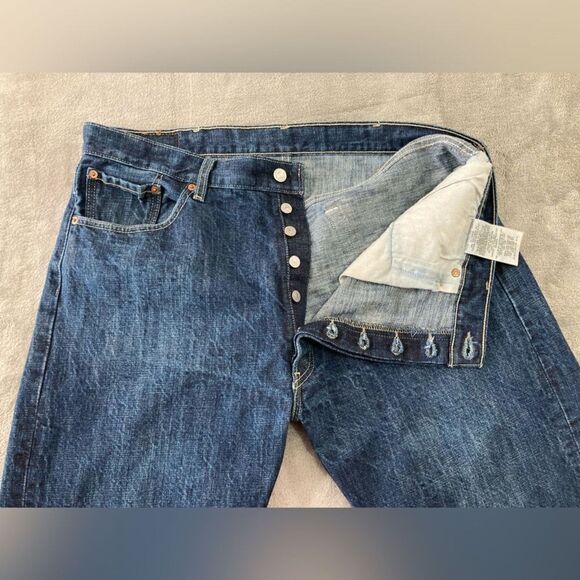 Levi’s 501 XX Men’s 40x30 Blue Denim Jeans Button Fly 100% Cotton Classic - Picture 5 of 11